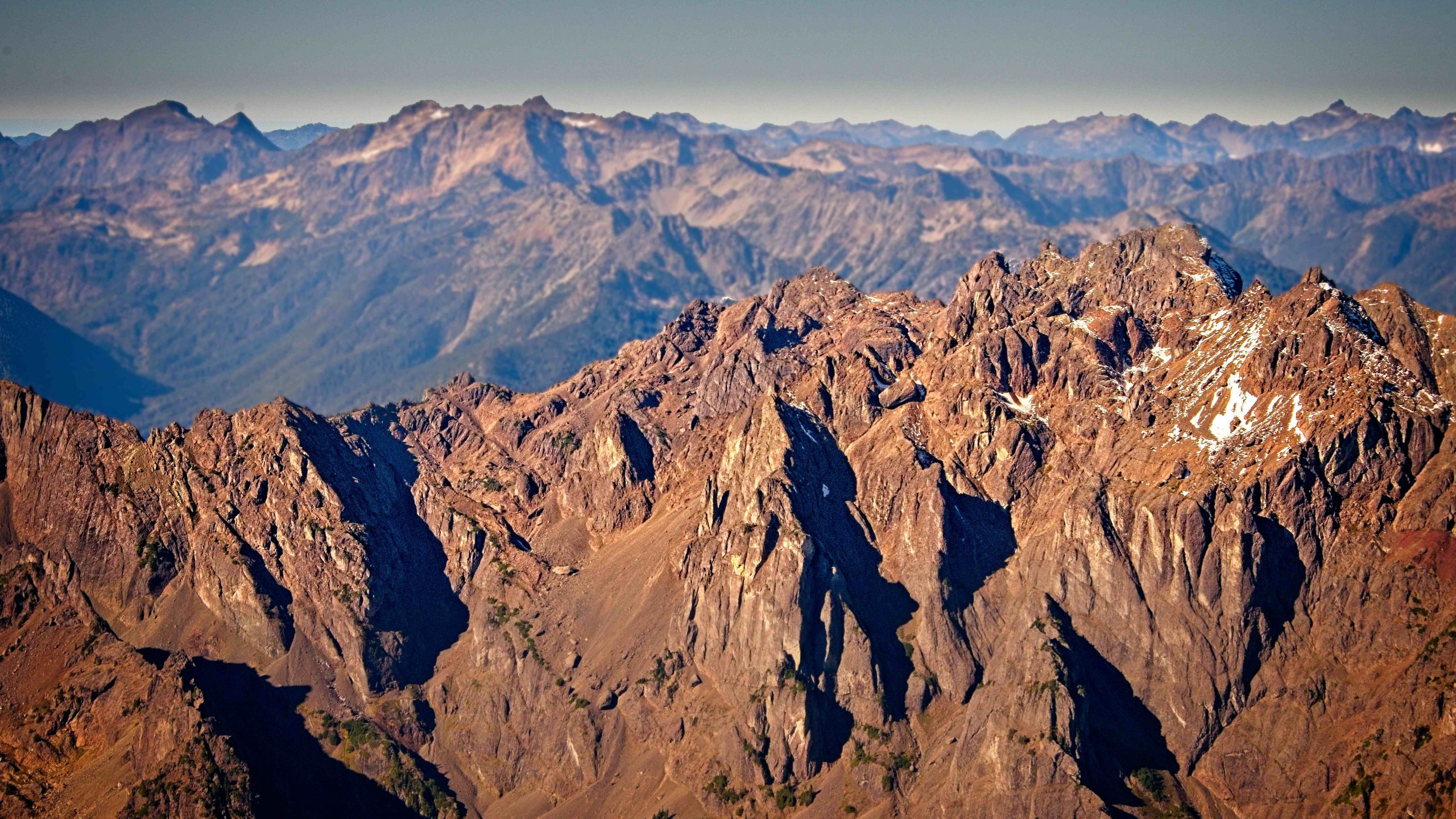Mountain range from the air