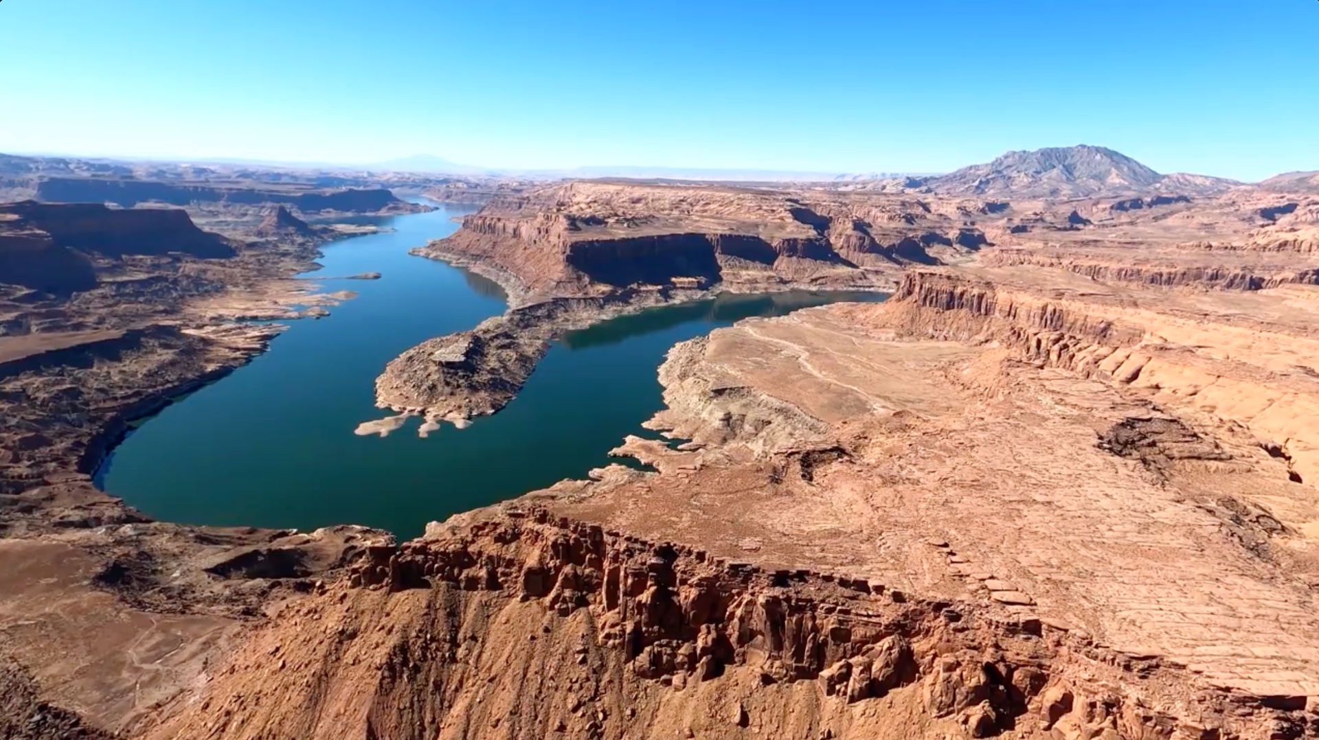 Aerial view of Lake Powell and Glen Canyon