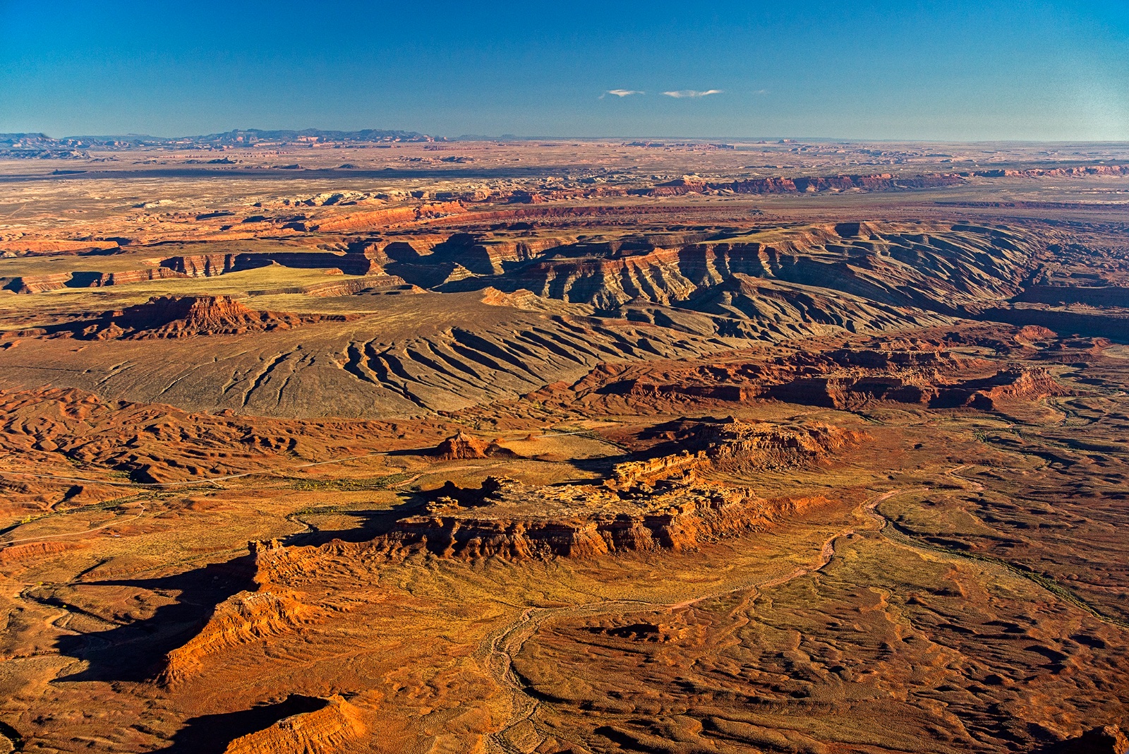 Aerial view over a conservation landscape