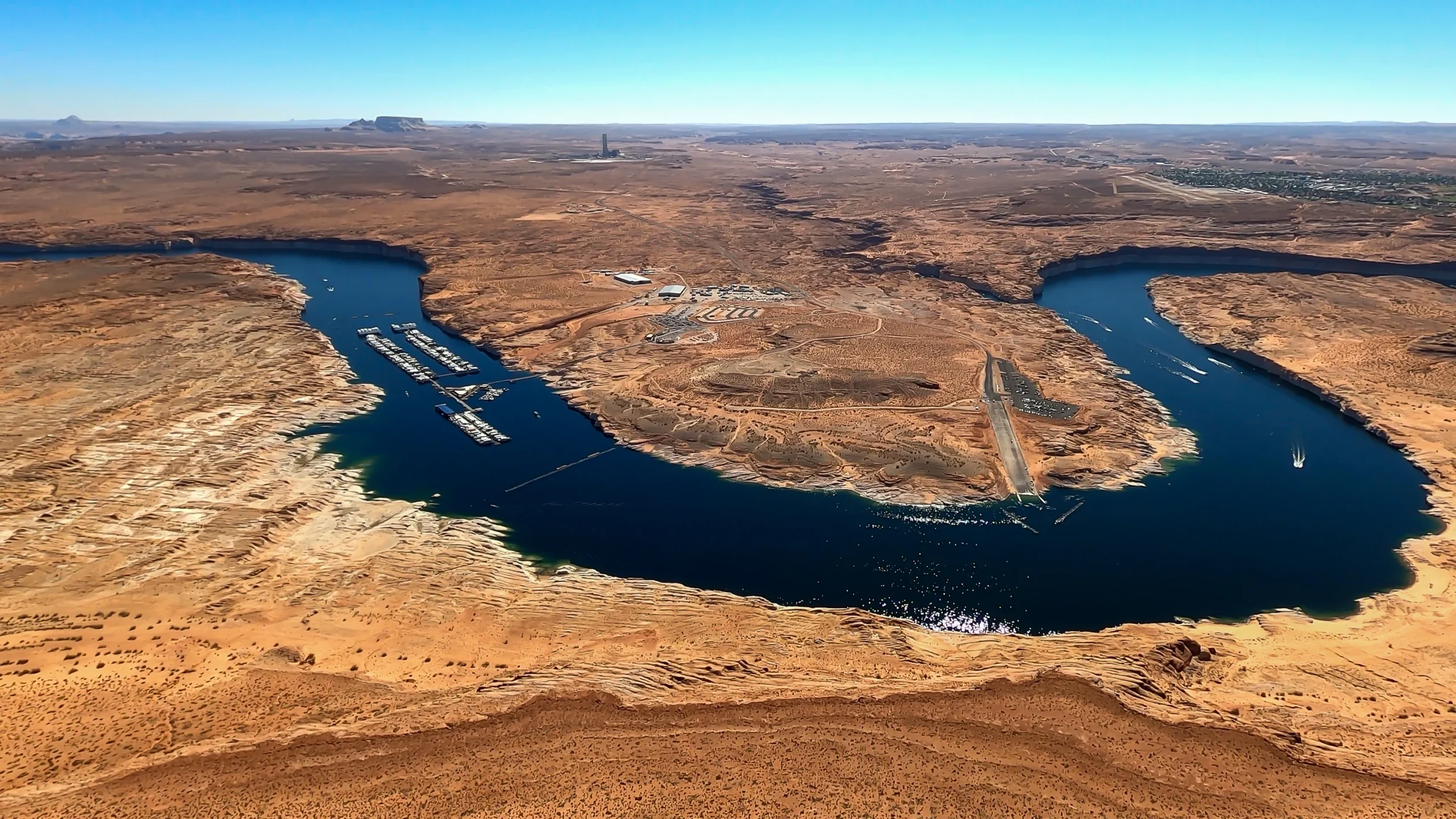 The Colorado River runs winds through the desert Southwest.