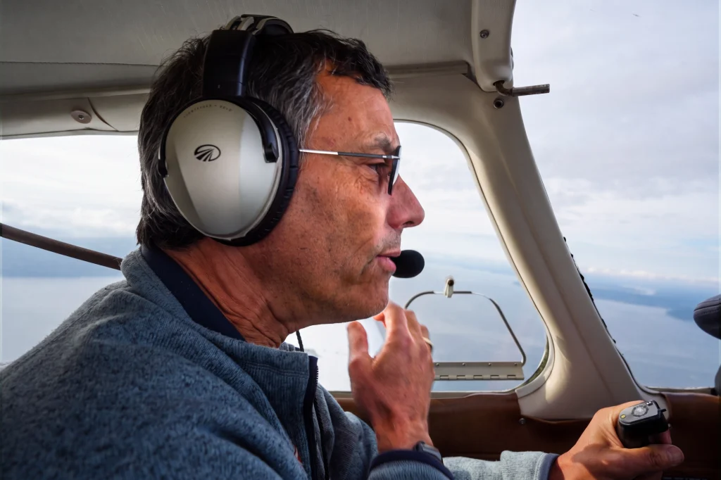LightHawk volunteer pilot Eric Berman at the controls.