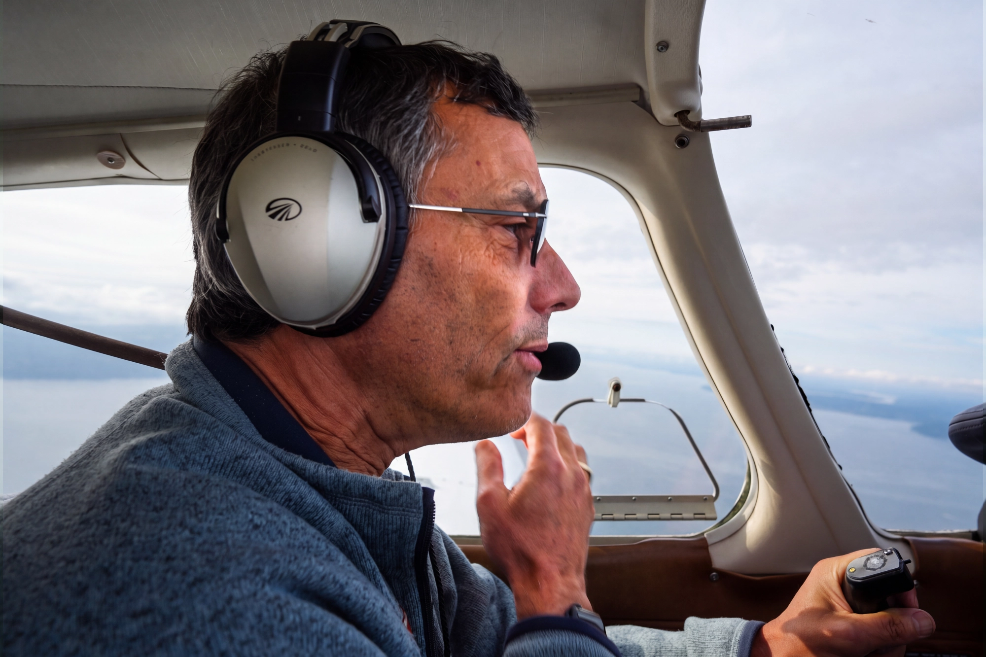 LightHawk volunteer pilot Eric Berman at the controls.
